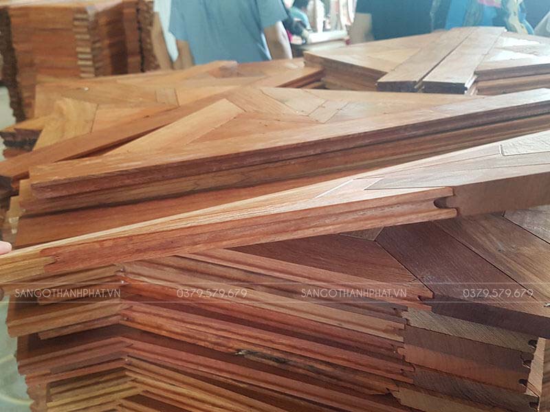 Sàn gỗ ô vuông nghệ thuật